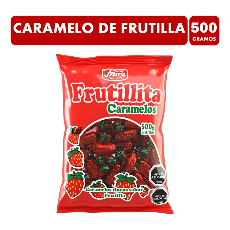 Caramelo Fruna Frutillita Frutilla Con Azúcar (100 Unidades)