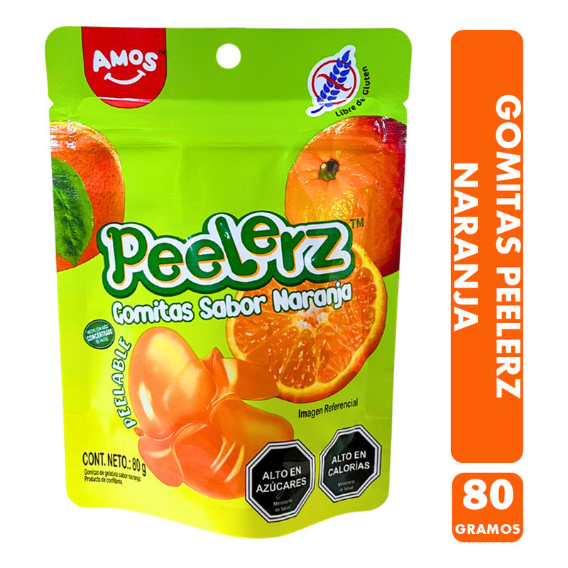 Gomitas Virales Peelerz Sabor Naranja Pelables Sin Gluten