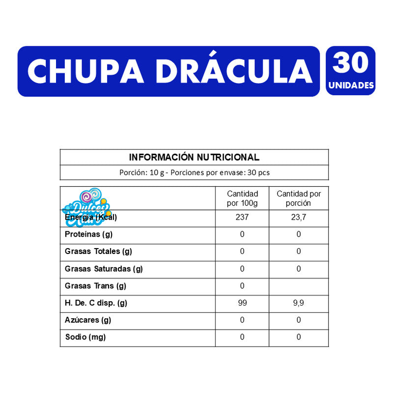 Dulces De Halloween - Caramelos Chupa Drácula Anillo (30 Un)