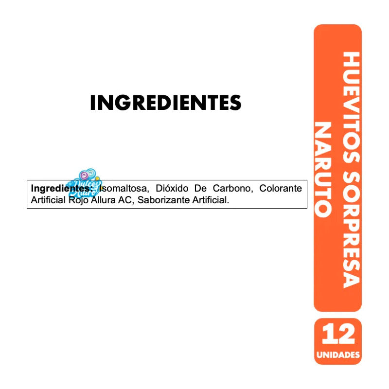 Huevitos Coleccionables Naruto Brickell Candy (caja 12 Uni)