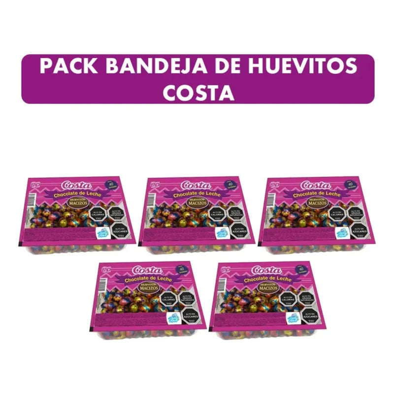 Pack Huevitos De Chocolates Costa (5 Bandejas 40 U)