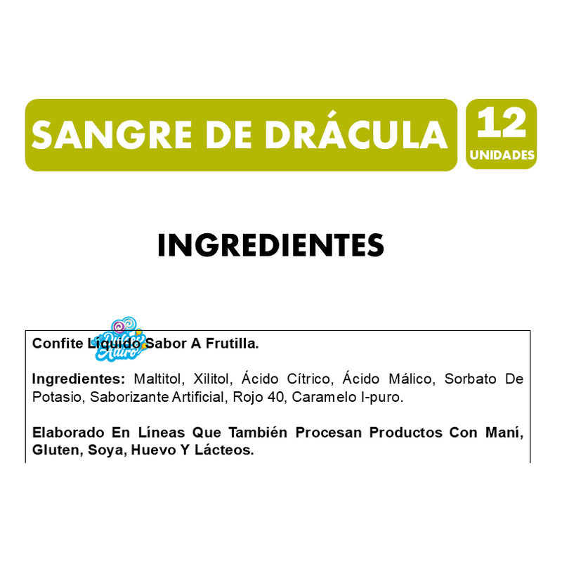 Gel Tipo Sangre De Drácula -dulces Para Halloween (caja 12u)