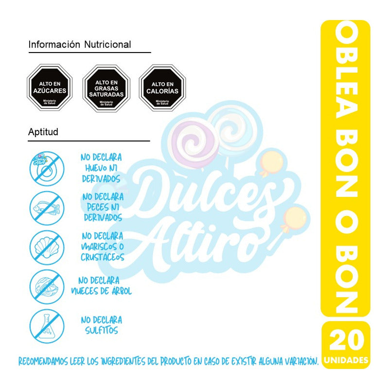 Bon O Bon En Formato De Oblea Arcor (caja Con 20 Unidades)