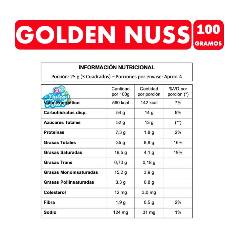 Chocolate Golden Nuss Con Almendras Enteras De Ambrosoli