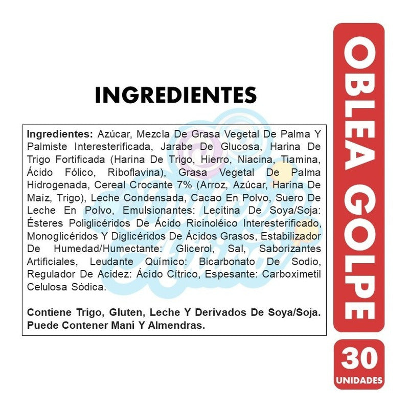 Golpe, Oblea Rellena De Arcor (caja Con 30 Unidades)