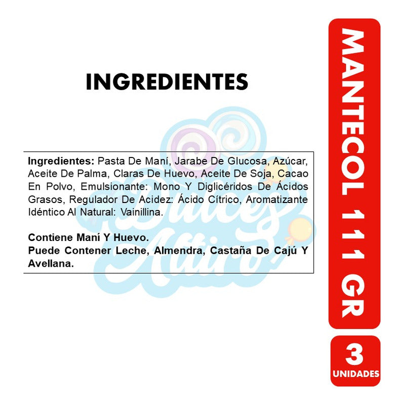 Barra Mantecol Clásico De 111g - Sin Tacc(pack Con 3u)
