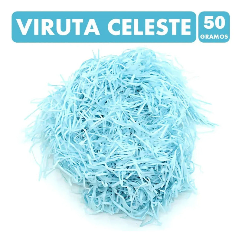 Pajita Para Rellenar Canastas De Pascua - Color Celeste