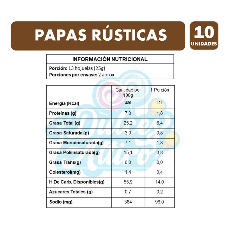 Papas Fritas Rusticas Sal De Mar De Marco Polo (pack 10uni)
