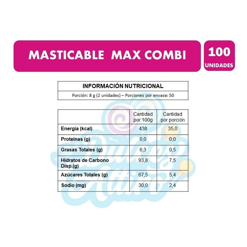 Max Combi - Masticables Colombina (bolsa Con 100 Unidades)