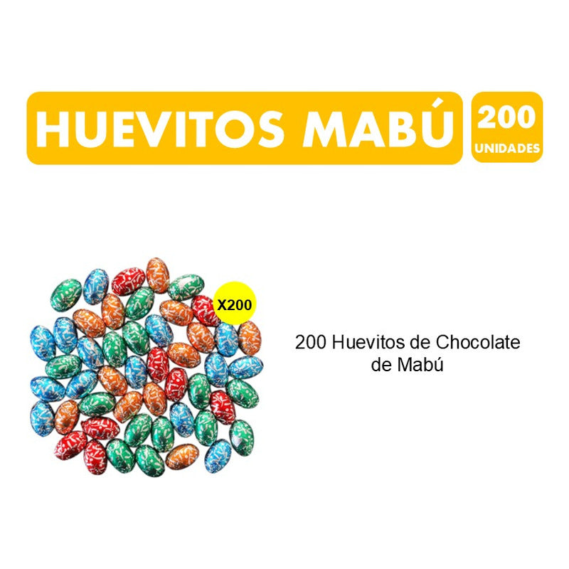 Huevitos De Pascua De Mabú (pack De 200 Huevos De Chocolate)