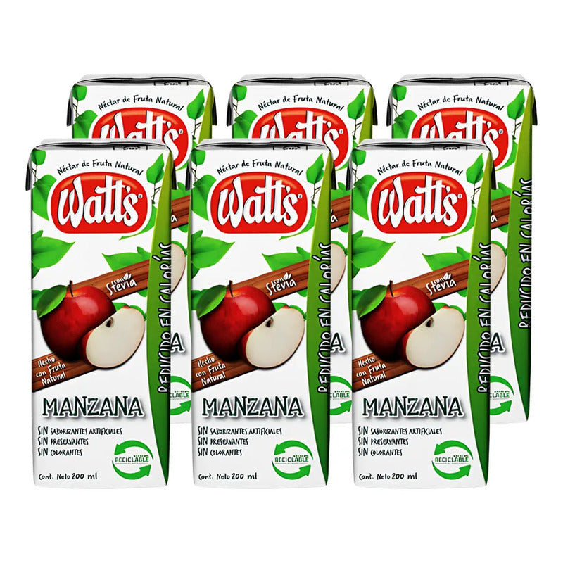 Jugo Sabor Manzana De Watts - Regreso A Clases (pack 6 Uni)