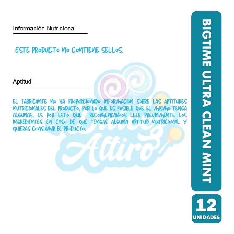 Bigtime Celeste - Ultra Clean Mint (caja Pro 12 Unidades).