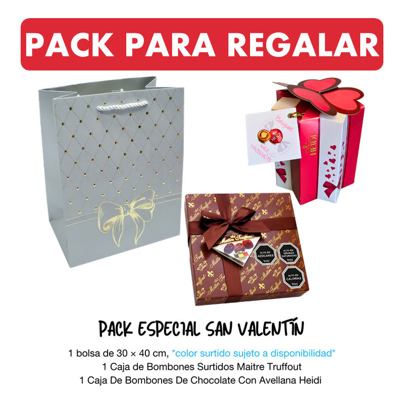 Pack Bombones Maitre Truffout + Bombones Heidi + Bolsa