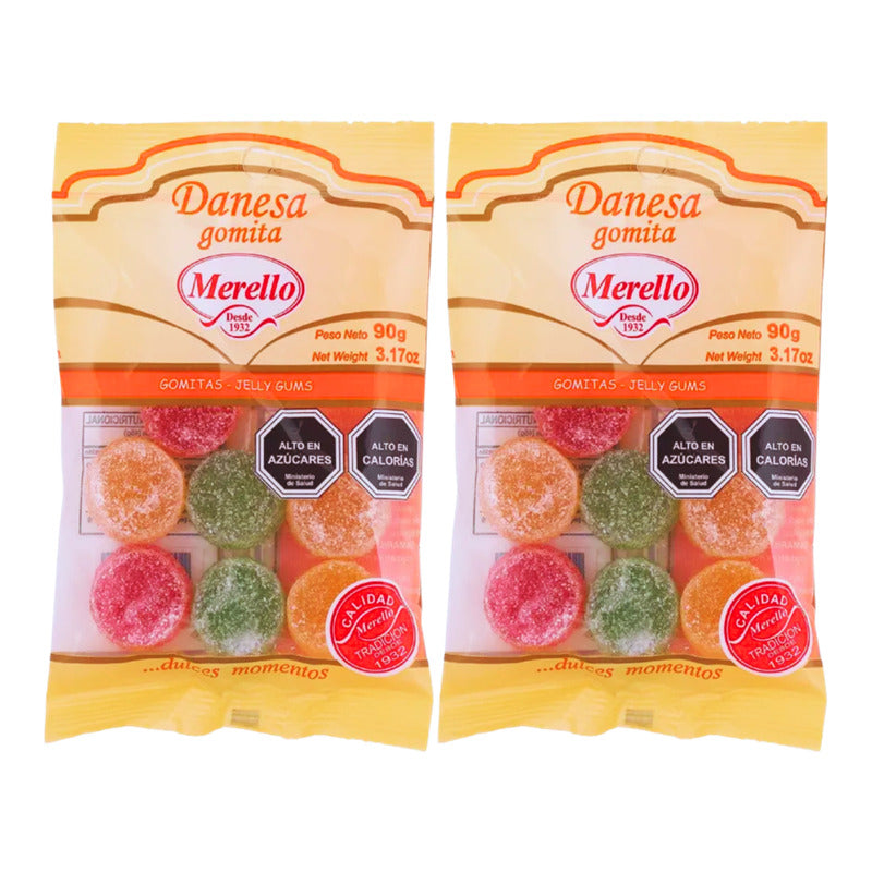 Gomitas Danesa Sabor Frutales De Merello (pack 2 Unidades)