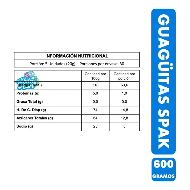 Guagüitas Marshmallows Sabores Frutales De Spak (bolsa 600g)