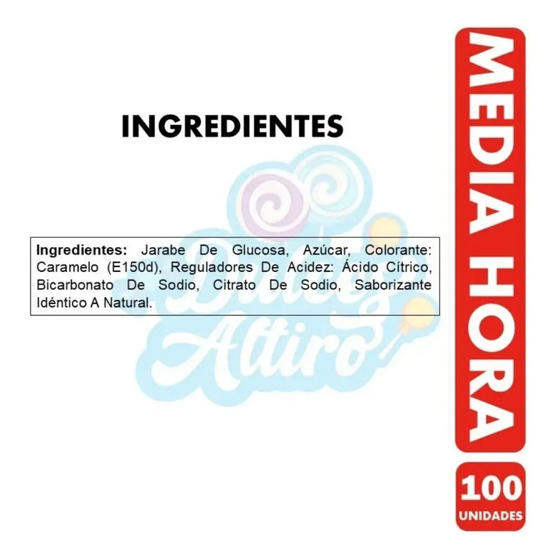 Caramelos Media Hora Sabor Cola De Arcor (bolsa Con 100u)