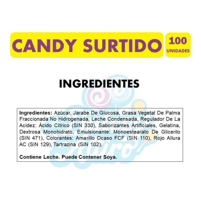 Candy Surtido Masticables Surtidos (bolsa Con 100 Unidades)