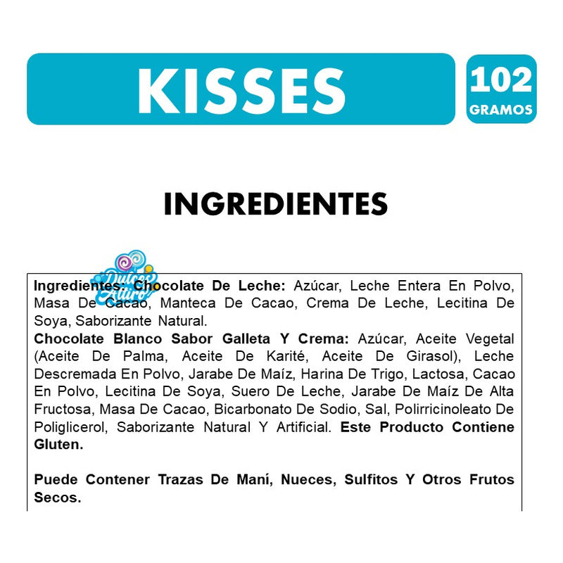 Chocolates Kisses Surtidos - Lata En Forma De Corazón (102g)