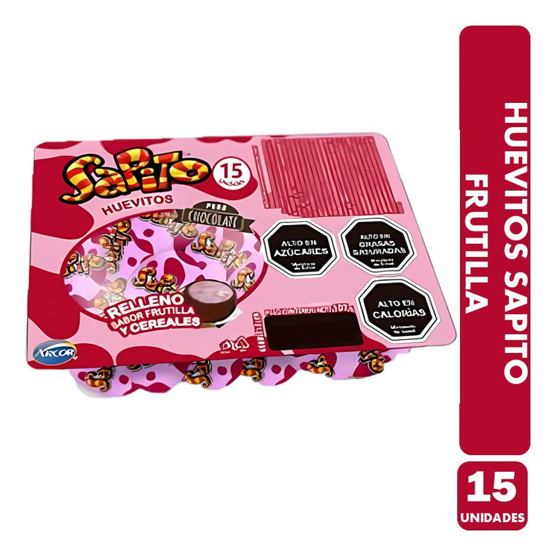 Huevitos De Chocolate Sapito Frutilla Arcor (caja Con 15un)