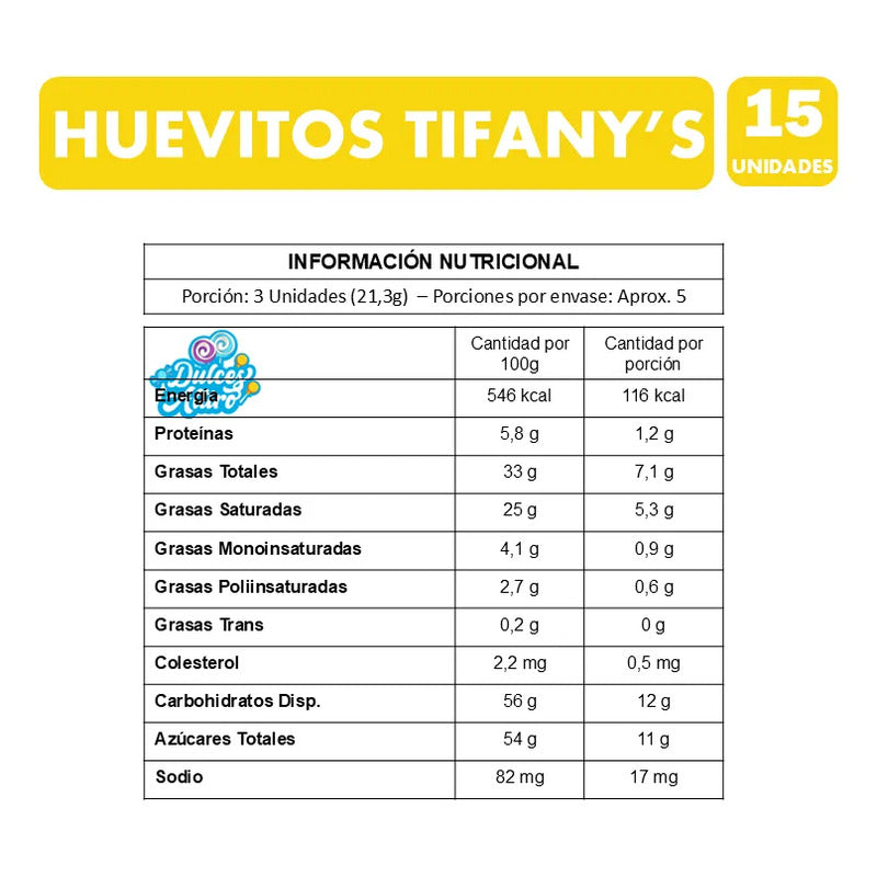 Huevitos De Pascua Tifany's Relleno Con Maní (bandeja 15 Un)