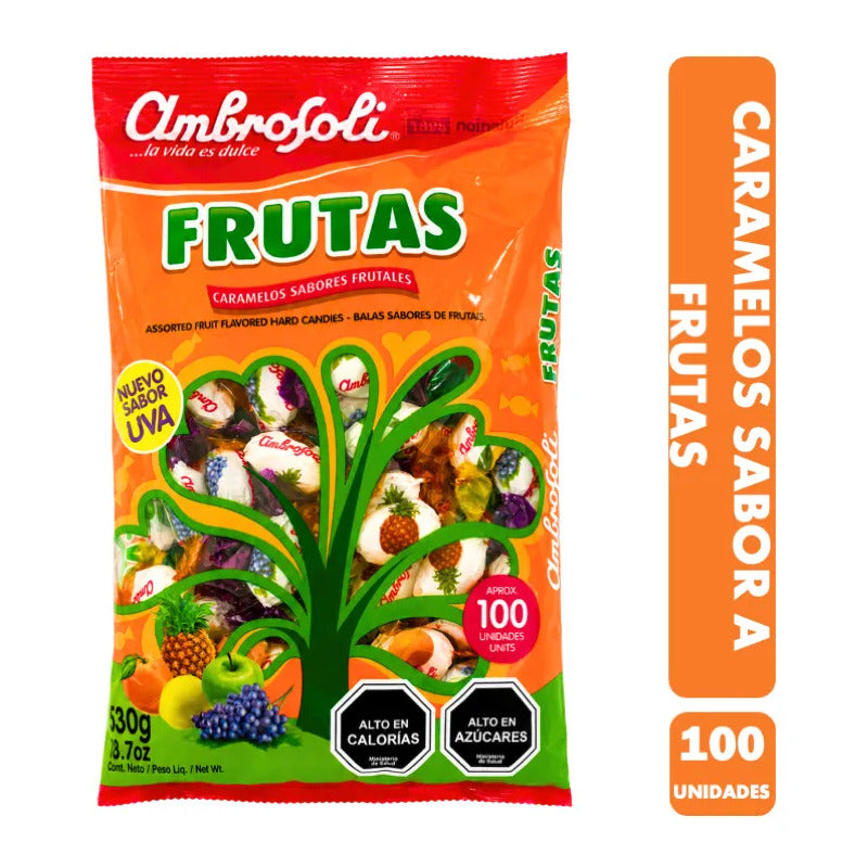 Caramelos Sabor A Frutas De Ambrosoli (bolsa Con 100 Uni)