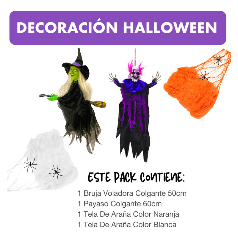 Pack Especial Decoración Colgante Noche De Halloween