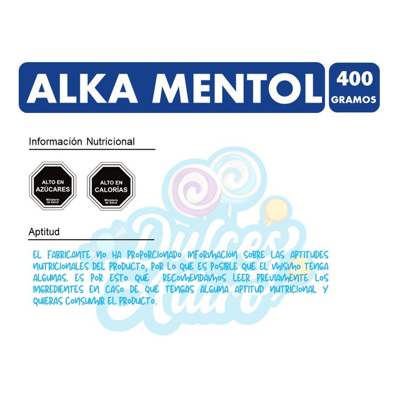 Alka Mentol - Caramelos Refrescantes (bolsa De 400gr)
