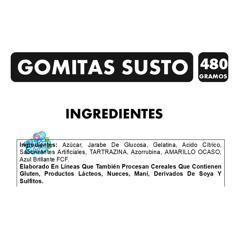Gomitas Halloween Sabores Frutales Fruna (bolsa 480 Gramos)