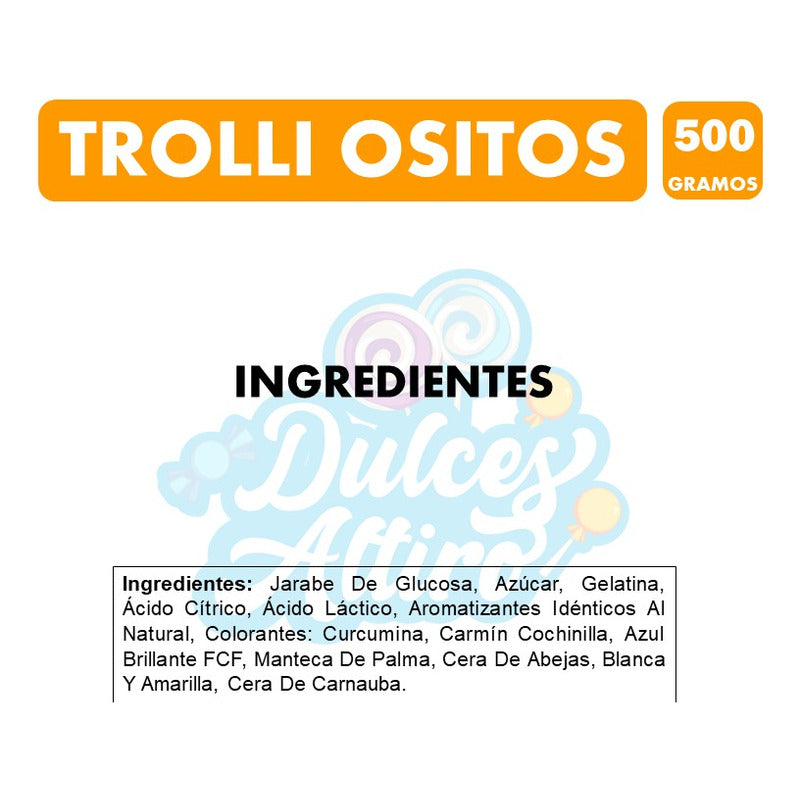 Gomitas Trolli Con Forma De Ositos - Sin Gluten (500 Gramos)