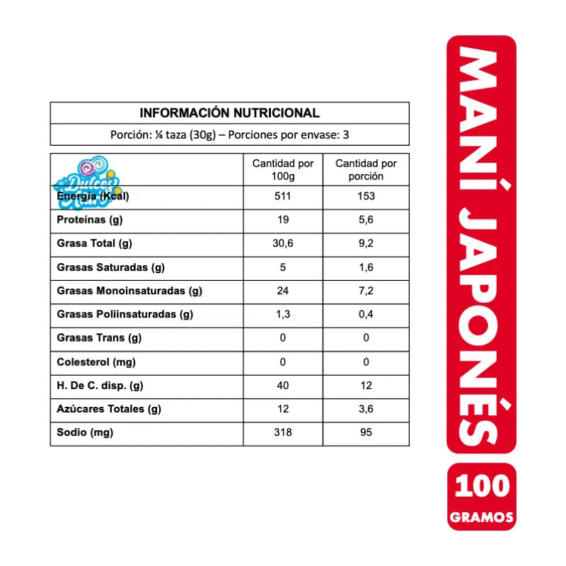 Maní Japonés De Marco Polo Para Compartir - Contiene 100 Gr