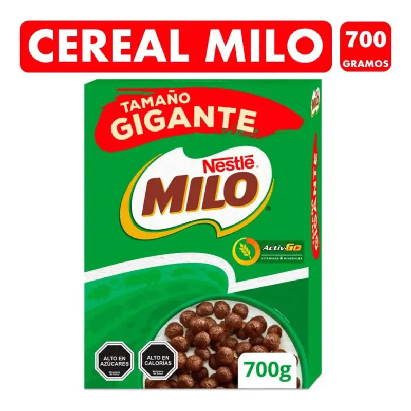 Cereal Milo Sabor Chocolate De Nestlé - Caja Con 700g