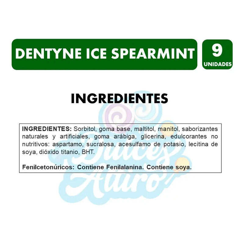 Chicle Dentyne Ice Spearmint Display 9 Unidades
