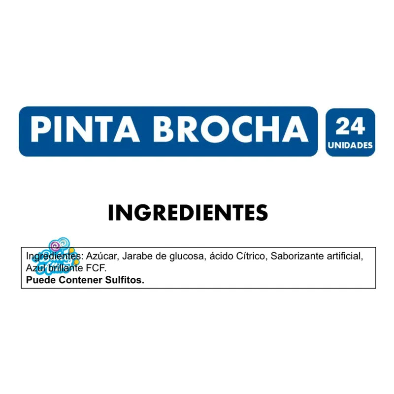Paleta Pinta Brocha De Panda Sabor Tutti Frutti (24 Uni)