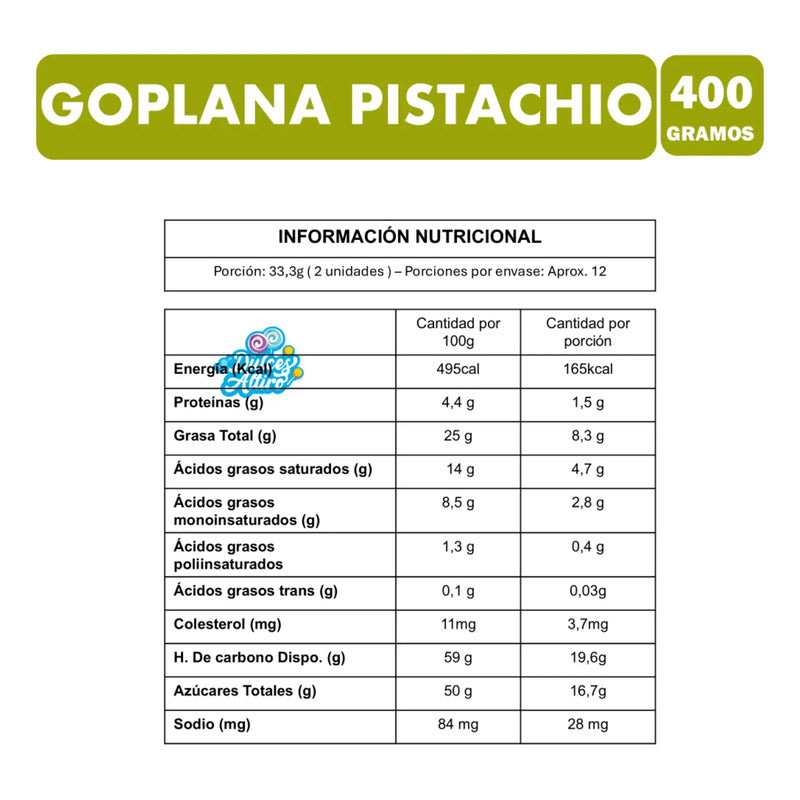 Bombones Premium De Pistachos Goplana - Estuche De 400g