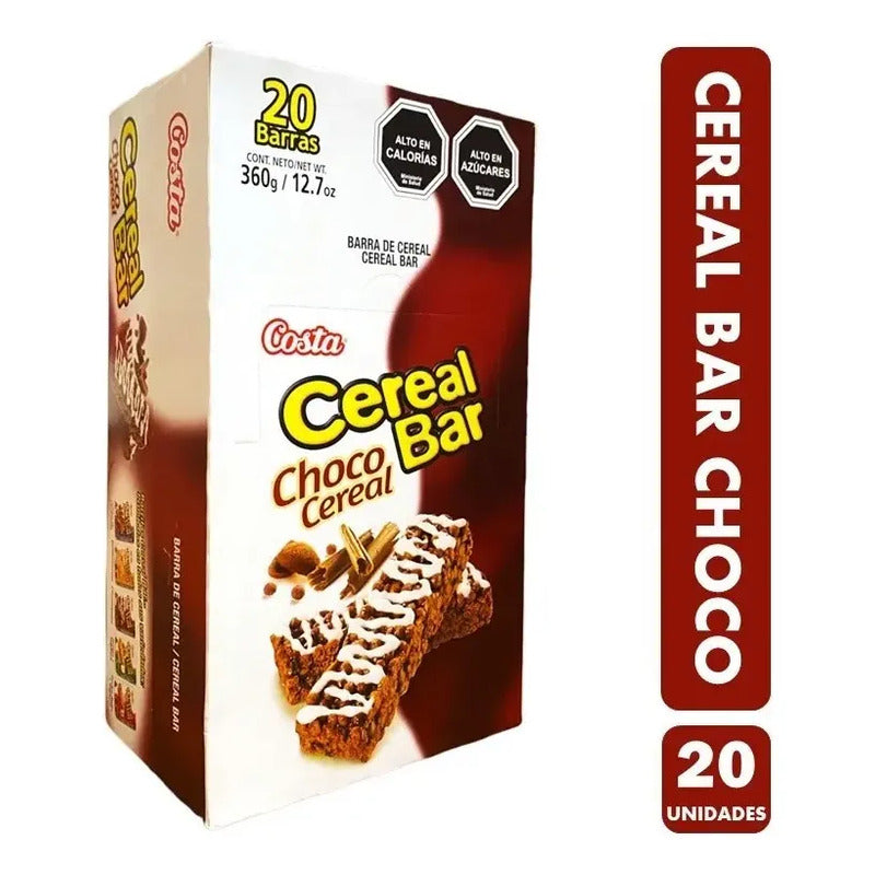 Barras De Cereal Sabor Chocolate (caja Con 20 Unidades)