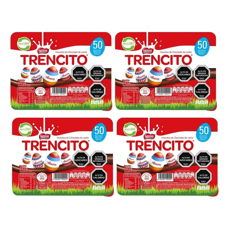 Pack 4 Bandejas Huevitos De Pascua Trencito (bandeja 50u)