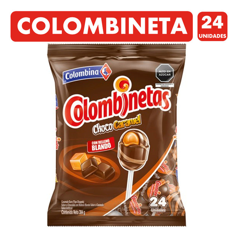 Chupetin Colombineta Choco Caramel Relleno (bolsa Con 24u)