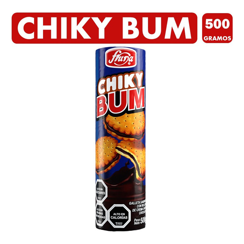 Galletas Chiky Bum De Fruna, Relleno Sabor Chocolate (500gr)
