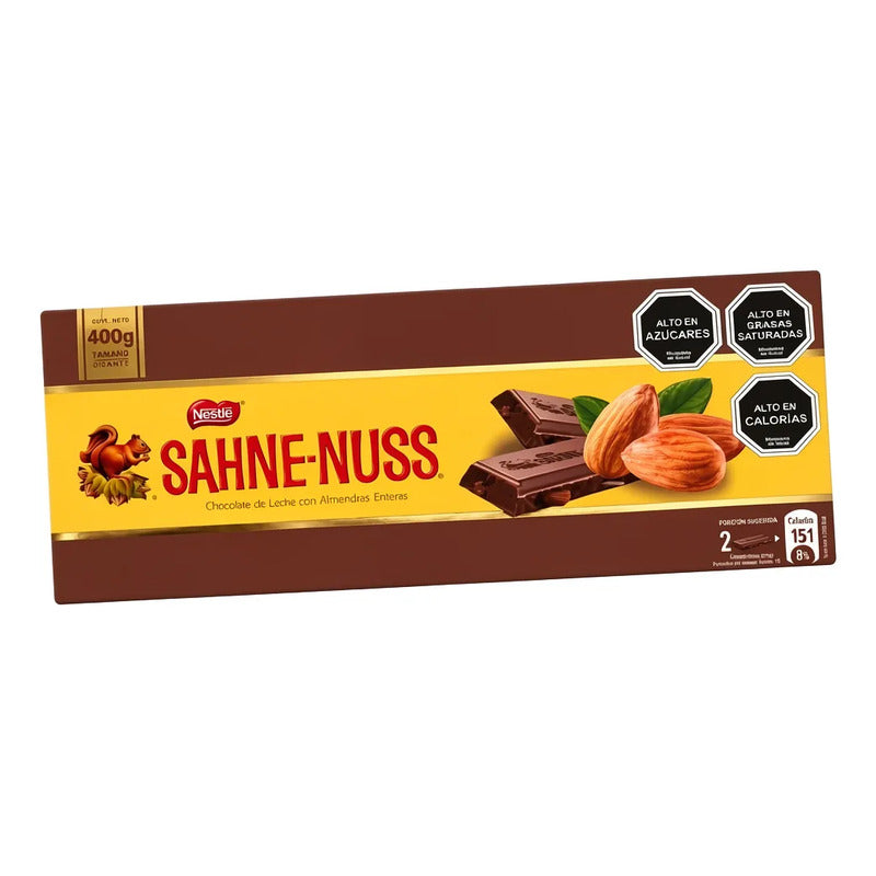 Chocolate Sahne Nuss Gigante Barra 400g Especial Para Regalo