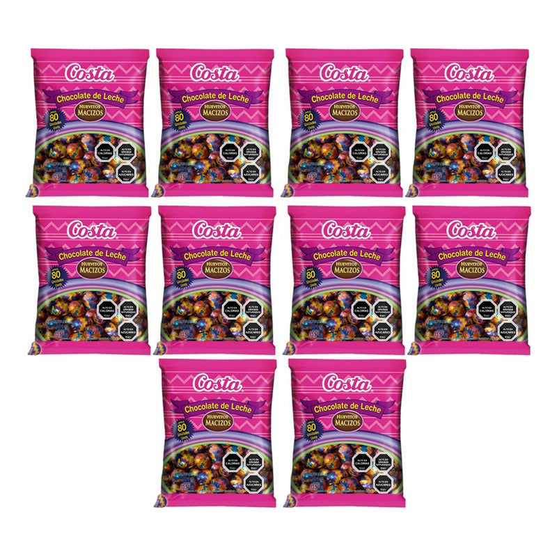 Huevitos De Chocolate Costa(pack 10 Bolsas)-especial Pascua