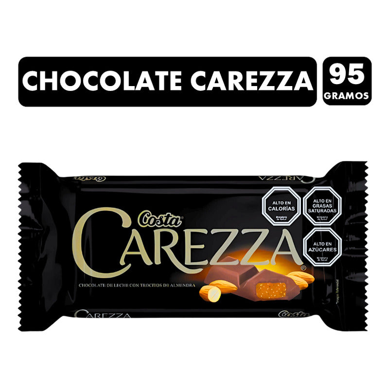 Chocolate Carezza Con Almendras De Costa (barra 95 Gramos)
