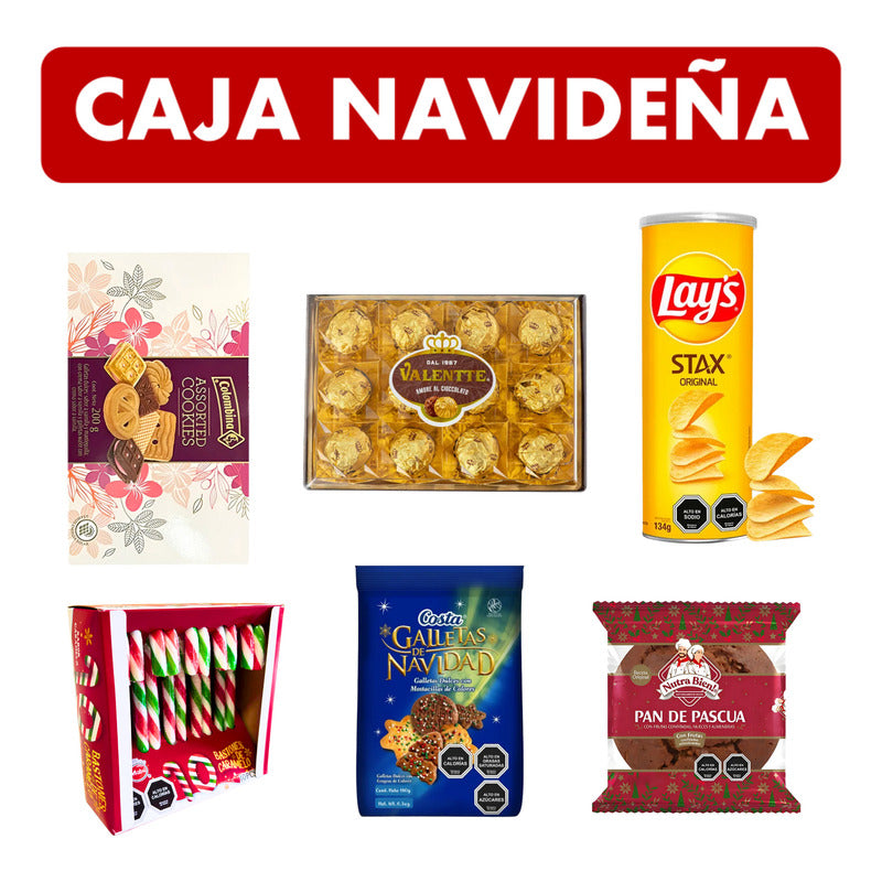 Caja Navideña Dulces - Productos Surtidos Para Regalar
