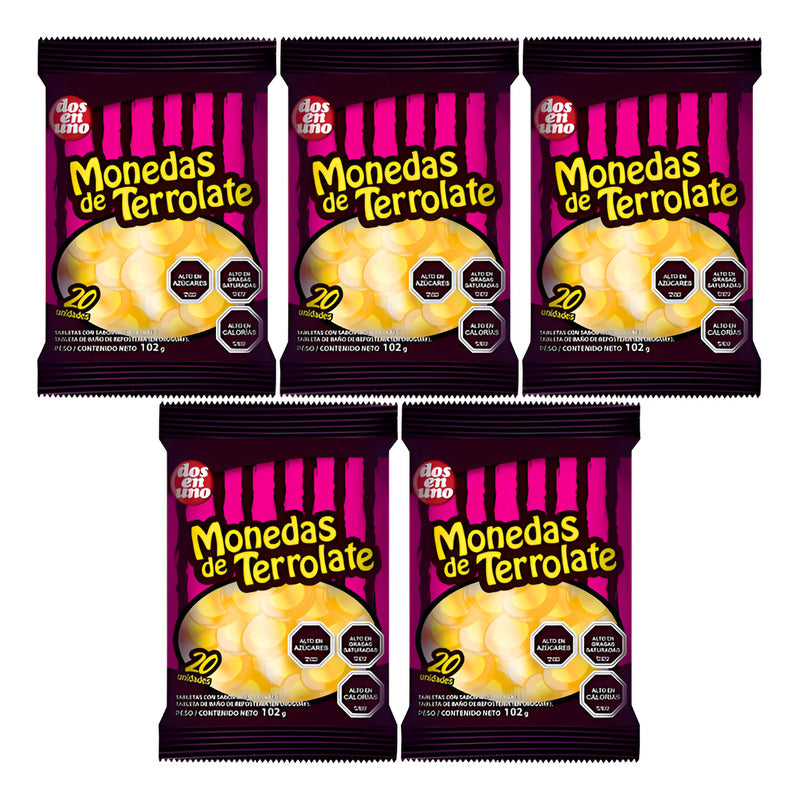 Dulces Para Halloween - Monedas De Terrolate (pack 5 Uni)