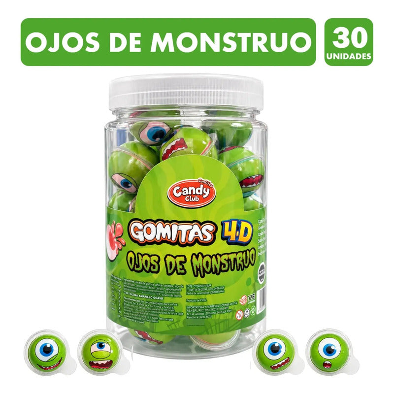 Gomitas Hallowen Ojos De Monstruo Con Centro Líquido - 30uni