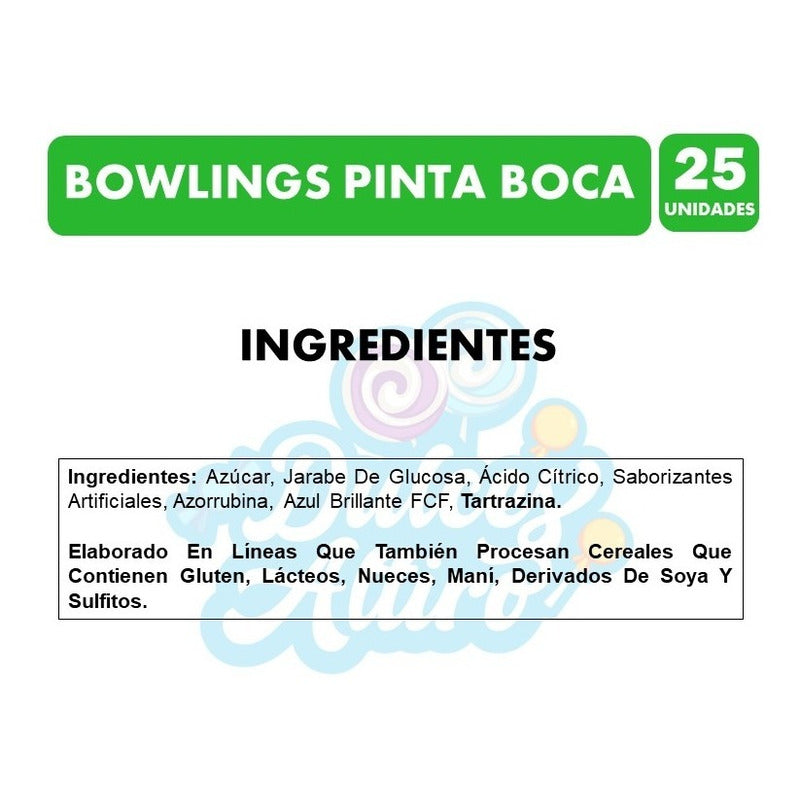 Bowling Pintaboca - Coyak´s De Fruna (bolsa Con 25 Uni)