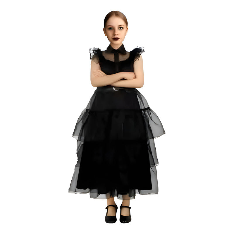 Disfraz Niña Gótica De Fiesta Especial Halloween Negro Niña 10-12