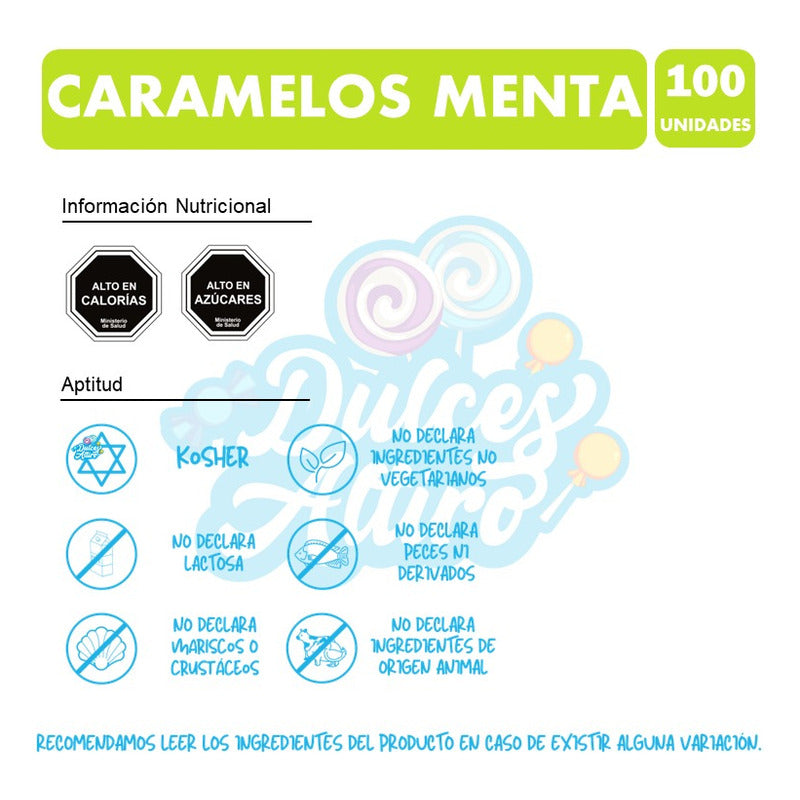 Caramelos Sabor Menta De Ambrosoli (bolsa Con 100 Unidades)