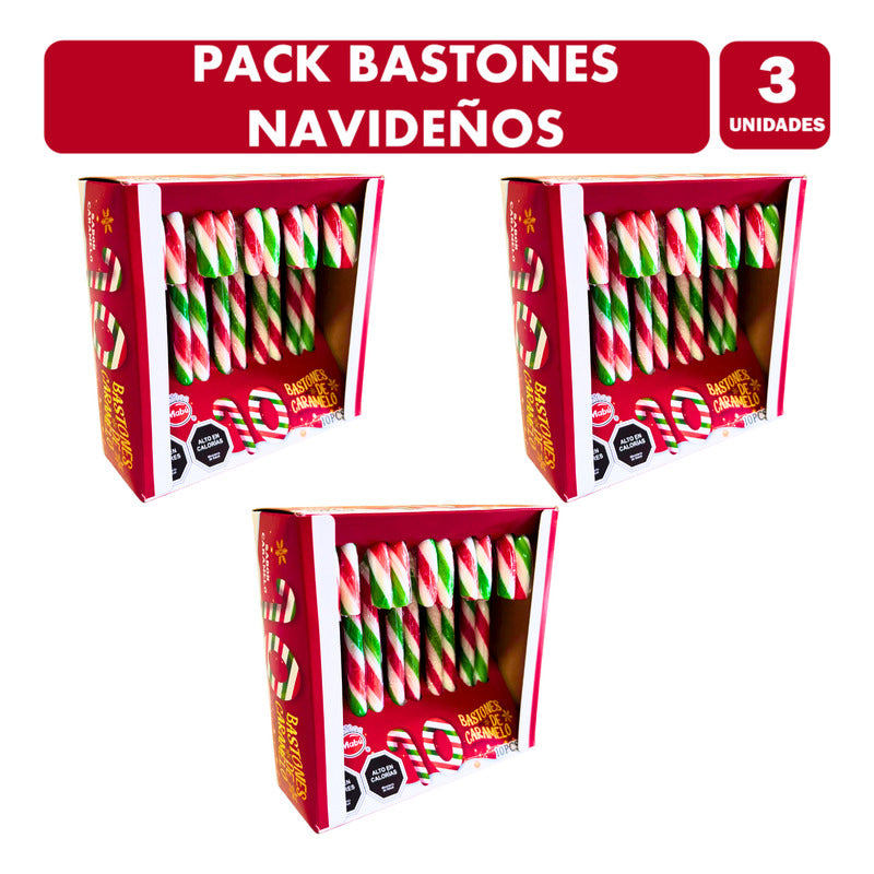 Bastones De Caramelos Especial Navidad  (pack De 3 Cajas)