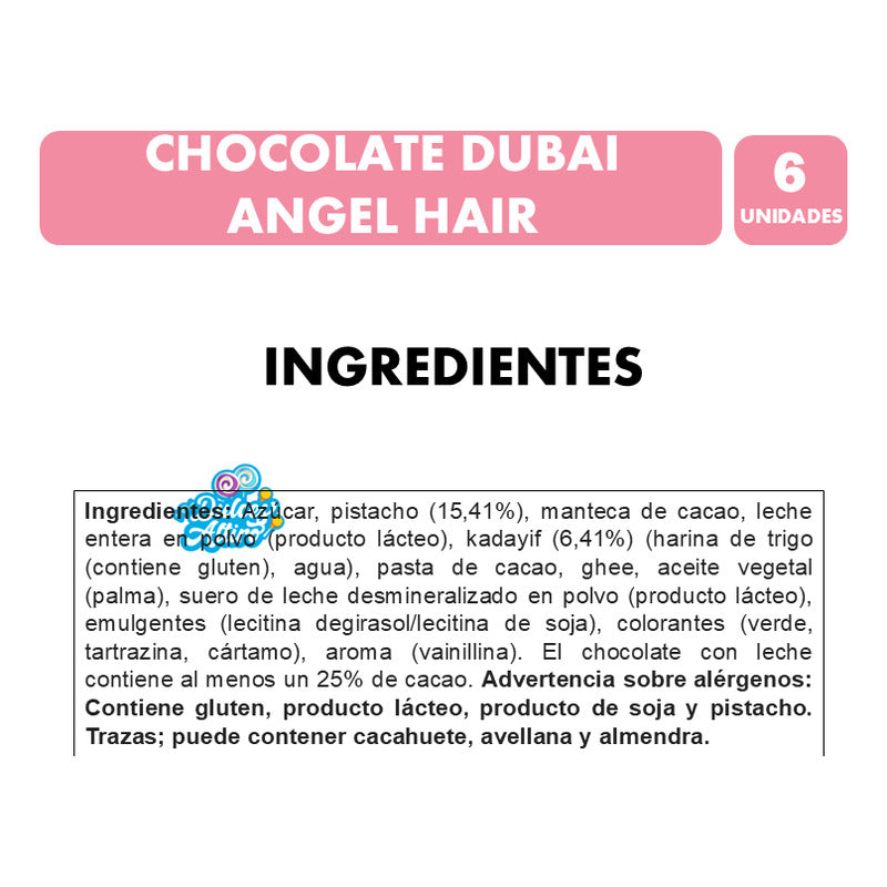 Chocolates Dubai Viral Pelo De Angel Hair Angel (disp 6 Un)