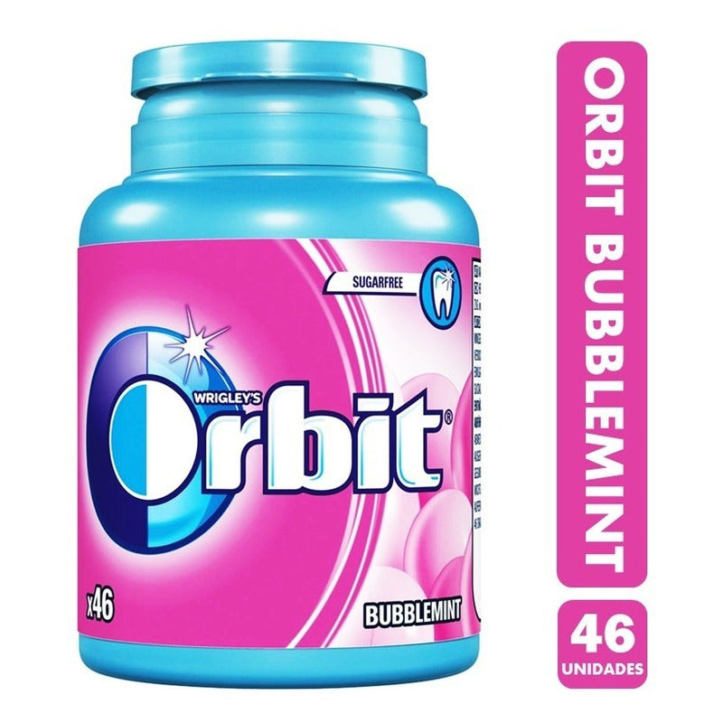 Chicles Orbit, Sabor A Fruta Y Menta (frasco Con 46unidades)
